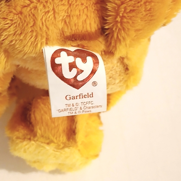 Vintage TY Beanie Babies Garfield with Tags Plush Orange Brown 2004 7inches - Picture 4 of 6